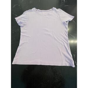 Eddie Bauer  lavender purple 100% Cotton  tagless Tee LG